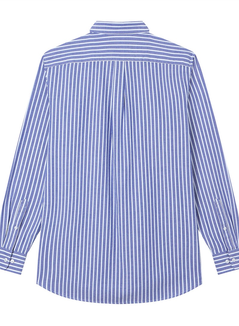 GIORDANO Men’s Cotton Slim Oxford Shirt with Embroidery - Image 2